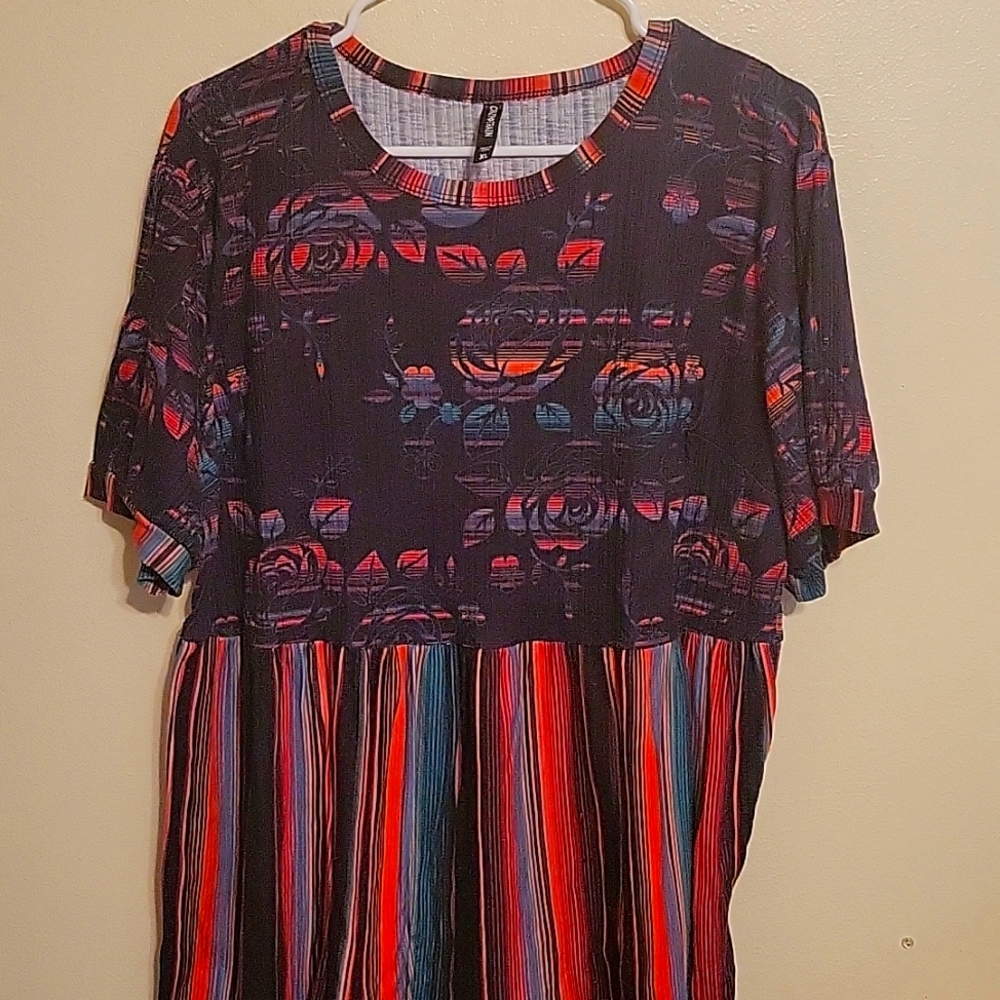 Crazy Train serape and rose blouse